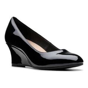 Clarks Olivette Pearl Women's Patent Leather Wedge- Size 9.5 M